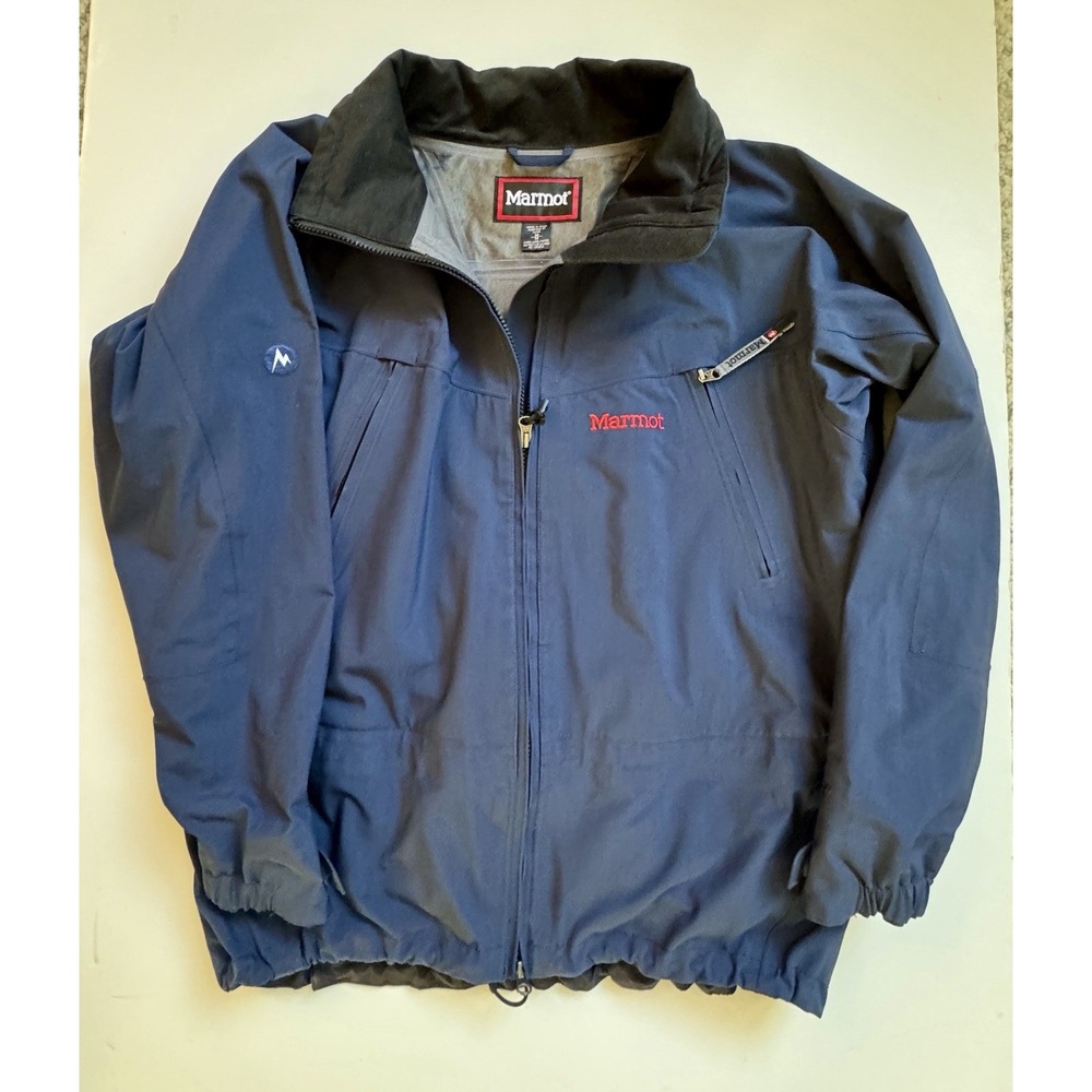 Marmot Jacket Mens Blue Spire Gore-Tex Waterproof Ski Jacket Snowboard - Medium